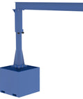 Built Like A Tank Steel Portable Jib Crane With Empty Base 10 Foot I Beam 500 Pound Capacity Blue Heavy Duty Warehouse Lifting Rig