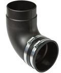4 Inch Quick Connect Elbow For Dust Collection System With Leak Free Rubber Boot Includes Metal Hose Clamps And Fittings
