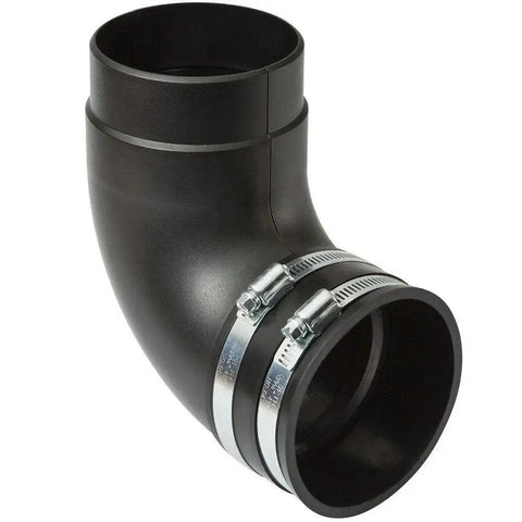 4 Inch Quick Connect Elbow For Dust Collection System With Leak Free Rubber Boot Includes Metal Hose Clamps And Fittings