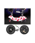 Eight Inch Electric Scooter Hub Motor Drop In Replacement, 24V 36V High Torque Heavy Duty Conversion Wheel With Bullet Proof Tire, showing motor and tire set.