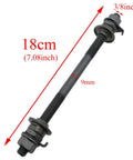 Rear Bicycle Hub Axle 180 Mm 7.08 Inch 3/8 Inch 26TPI Black Easy Install And Quick Disassembly For Multi Speed Bikes Durable Replacement Axle 1 Piece