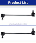 Sway Bar Link Kit With Ball Joint 2 Pcs For Ford Escape Focus C Max Transit Connect And Mazda 3 Stabilizer Links Beefed Up Heavy Duty OE Style Upgrade, 2 front links