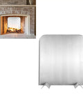 Adjustable Steel Heat Deflectors With Base And Back Panel For Efficient Home Heating In Fireplaces Easy Backplate Installation