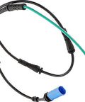 Rear disc brake pad wear sensor cable for BMW with blue end connector and green wire