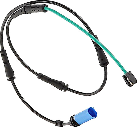 Rear disc brake pad wear sensor cable for BMW with blue end connector and green wire