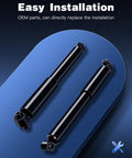Rear Gas Shocks Absorbers For Nissan Rogue And Rogue Sport Pair Replacement OE 349097 on blue background