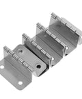 Stainless Steel Folding Butt Cabinet Hinges With Silent Operation And Adjustable Functionality 4 Pack 180 Degree Swing Silver Finish