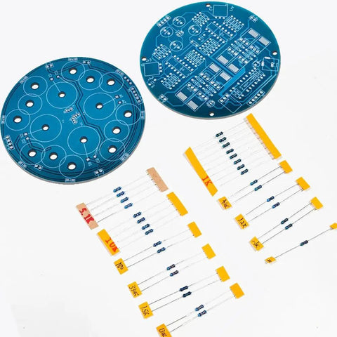 Magnetic Levitation DIY Kit showing blue PCBs and resistors for suspension and electronics weld your own plug in modules 150g US plug