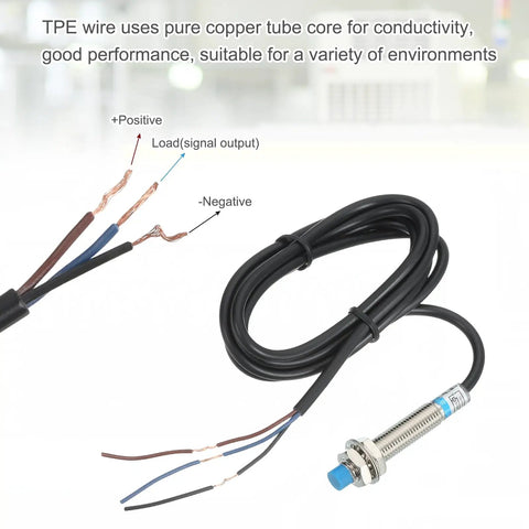 5 Pack Inductive Proximity Sensor M8 NPN Normally Open DC 6 To 36V 300mA 2mm Sensing Distance 3 Wire Proximity Switch for metal detecting