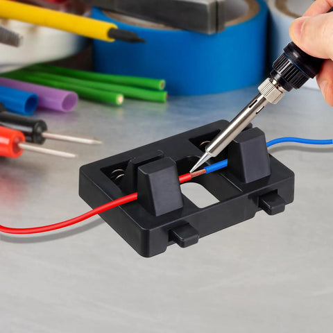 Electric Wire Welding Fixture With Stabilizing Holder And Adjustable Helping Hands Tool for soldering on a workbench