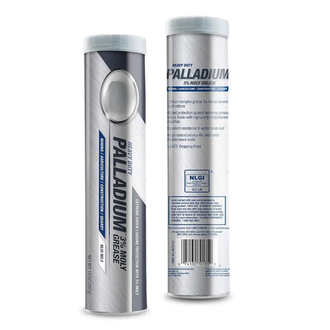 Heavy Duty Moly 3 Percent Lithium Complex High Temp Grease 14.1 Oz Cartridge Pack front and back view