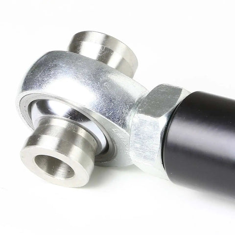 Heavy Duty Adjustable Panhard Bar For Camaro Firebird F Body Rear Suspension Tuning matte black end with chromoly fitting detail.