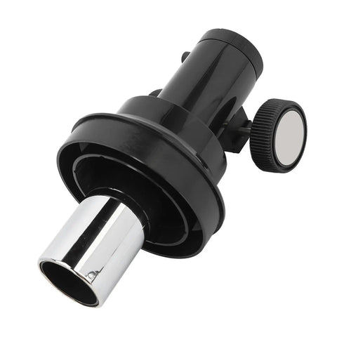 Easy Install 90mm ABS Telescope Focuser Seat Mount For 1.25 Inch Eyepieces, Secure Side Fixing Screws, black ABS material.