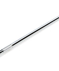 Quarter Inch Drive 12 Inch Extension With Knurled Grip For Quick Start And Turning Loosened Fasteners Chrome Plated Beveled Drive End Corrosion Resistant Sha01112 Tool Accessory, showing full chrome extension with knurled grip
