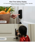 Video Smart Lock All In One Fingerprint Door Lock With Wide Angle Camera And Two Way Video Doorbell Wifi Deadbolt showing outdoor and indoor usage.