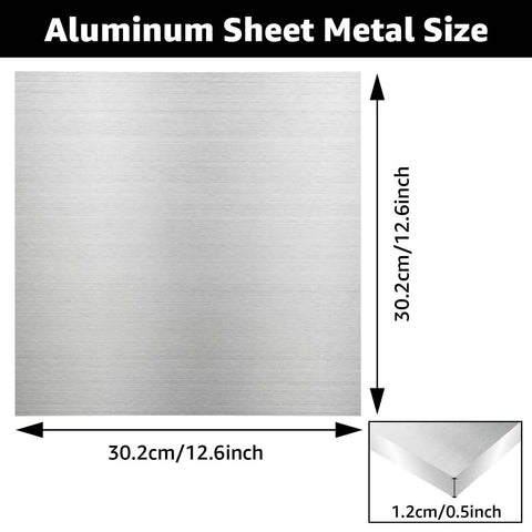 Rugged 6061 Aluminum Alloy Sheet Plate 11.8 By 11.8 Inch Flat Plate Half Inch Thick With Protective Film for industrial and DIY projects