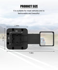 Diagram showing 2 Inch Trailer Hitch Cover With American Flag Design, Dust Proof Receiver Plug Cap, dimensions and universal fit.