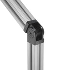 Die Cast Aluminum Pivot Joint 180 Degree Adjustable Flexible Pivot Connector With M8 Screws For 3030 Aluminum Extrusion Profile 8mm Aperture Black Heavy Duty Built To Last For Framing And Robotics on 3030 extrusion at an angled joint