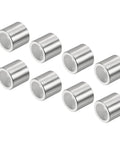 Eight Pcs Inline Axle Bearing Spacers Kit For Roller Skates, 8mm Axle Spacers With 11 x 8.1 x 10.3mm Dimensions displayed in silver