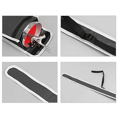 Close-up of Single Fencing Sword Storage Bag With Shoulder Sling For Foil Saber And Epee, showing interior and strap details.