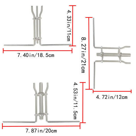 Three stainless steel tools in various sizes, part of a 3 Piece Hydraulic Cylinder Piston Rod Seal U Cup Installation Tool Kit.