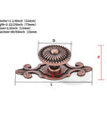 Dimensions of Antique Copper Cabinet Knobs Set Of Four Heavy Duty Mushroom Drawer Knobs With Backplates