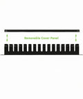 1U Metal Rack Mount Horizontal Cable Manager Duct Raceway For 19 Inch Server Rack with removable cover panel highlighted
