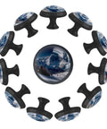 Black Ski Mountains Panorama Drawer Pulls Dope Round Cabinet Hardware With Screws For Home Furniture Makeover Easy Install Knobs