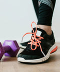Upgrade Your Daily Drip With Top Tier Metal Alloy Shoe Lace Tips Built To Outlast Worn Aglets Quick Fully Adjustable Cord Ends Fit Any Pair Of Modern Trainers Perfectly on black trainer with bright laces.