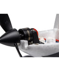 Close-up of RC Airplane Apprentice STOL S 700 RTF with AS3X SAFE Technology motor and propeller detail