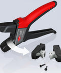 Automatic Self-Adjusting Insulation Strippers For UF And Flat Cable 10-18 AWG with front pull-through and easy one-hand grips.