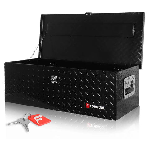 Heavy Duty Aluminum Truck Bed Tool Box With Kickass Lock System And Rugged Dual Side Handles For Stashing All Your Tools And Gear In Pickup Trucks And Rv Solid Black