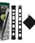 Long Handle 33 Inch Golf Ball Retriever Grabber Durable Plastic Ball Picker Upper Tube Holds Up To 21 Golf Balls with towel