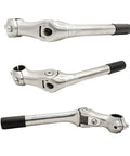 Ride Ready Quill Bike Stem for 1 Inch Steerer, 22.2mm Quill, 180mm Length, 25.4mm Clamp in Aluminum Silver, Adjustable -10 to 50°