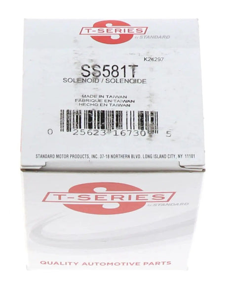 SS581T Starter Solenoid Replacement For Cars And Trucks box front view with barcode