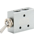 HL-2501-V 5 Way 2 Position Pneumatic Toggle Valve Hand Operated Manual Control Valve With One-Eighth Inch Ports product image