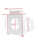 Diagram of Premium CNC Aluminum Rear Brake Fluid Reservoir Guard Cap For RS660 Tuono 660 2020 2024 Moto Upgrade with dimensions.