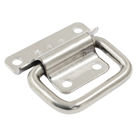 4 Piece Stainless Steel Foldable Chest Handles 2 Inch With Screws For Toolbox Doors And Chests, Rust Resistant Durable Pull Handle