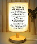Fabric Night Light Gift For Grandma From Grandkids From Granddaughter And Grandson, Heartfelt Nana Mimi Birthday Gift illuminated on table