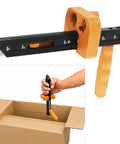 Pro All In One Box Resizer Tool With Adjustable Depth Guide Cardboard Cutter And Scoring Wheel For Quick Ship Ready Box Prep Packaging And Online Seller Needs, black and orange