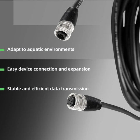 Close-up of M12 8 Pin Male To Female Connector Cable For Industrial Waterproof Sensor Extension Wire A Coded Safe Signal Cord Built Tough.