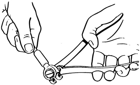 Illustration of Battery Terminal Spreader And Cleaner Tool For Cars And Trucks Pliers Style Black Finish Handheld Design in use