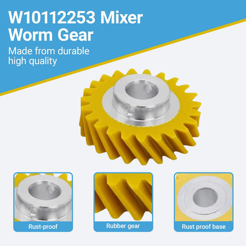 Two Pack Mixer Worm Gear Replacement For Stand Mixers Fits Most Top Brand Models Heavy Duty Pro Grade Durable Gear Set Replaces 4162897 4169830 AP4295669 WPW10112253 PS11748374 4161531