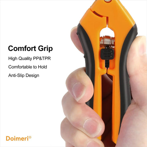 Hand holding 2 Pack Pruning Shears Six And A Half Inch Gardening Scissors With Sharp Stainless Steel Blades And Comfort Grip