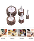 10Pcs Polishing Wheels for Rotary Tools with Brown Corundum Abrasive and Cloth Substrate, Wear Resistant Sanding Discs on drill