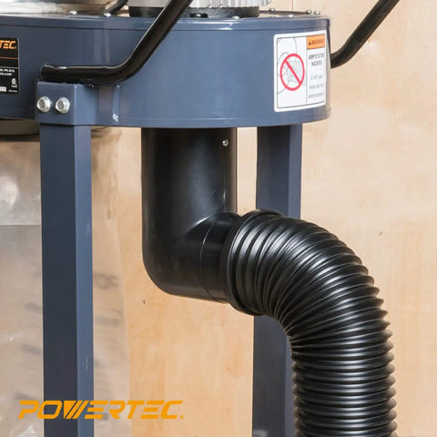 Flexible 4 Inch Dust Collection Hose Extends Up To 36 Inches For Table Saw Drill Press And Woodworking DIY Shop Dust Collection System Left Spiral Design