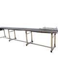 PVC Belt Conveyor With Stainless Steel Frame Heavy Duty 177 Inch Long By 11.8 Inch Wide Adjustable Speed Electric Conveyor