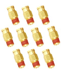 Push To Connect Pneumatic Fittings Set 1 Quarter Inch Tube OD And 1 Eighth Inch NPT Male DOT Air Brake Line Brass Air Hose Quick Connect Fittings 10 Pieces