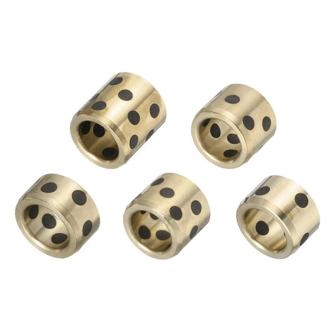 5 Pack Sleeve Bearings 13mm ID 19mm OD Wrapped Oilless Brass Graphite Bushings