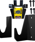 Wall Mount Floor Jack Stand Rack Organizer for Car Hydraulic Trolley Jacks with screws and installation view